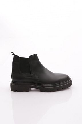بوت / نیم بوت مشکی مردانه چرم خالص Dgn - کد 925237403