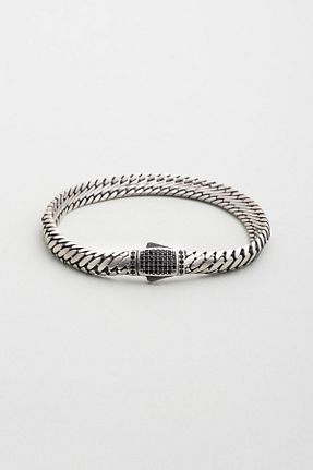 دستبند نقره متالیک مردانه 925 عیار So Chic - کد 925285604