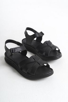 صندل مشکی زنانه پاشنه تخت Solo Bag - کد 925288099