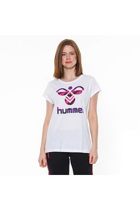 تیشرت سفید زنانه رگولار hummel - کد 135880717