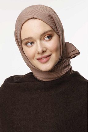 روسری قهوه ای پنبه ای VALORSCARF - کد 925285775
