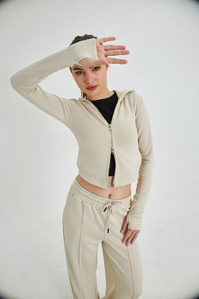 سوئیشرت بژ زنانه ساده The Champ Clothing - کد 925291897