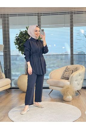 ست بالاتنه و پائین تنه حجاب مشکی زنانه رگولار ALANURMODA - کد 925301449