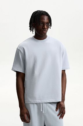 تیشرت آبی مردانه Relaxed Bershka - کد 925284017