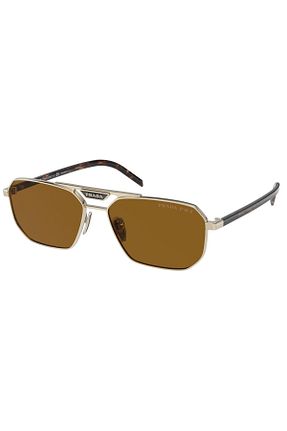 عینک آفتابی طلائی زنانه 57 Prada - کد 680227996