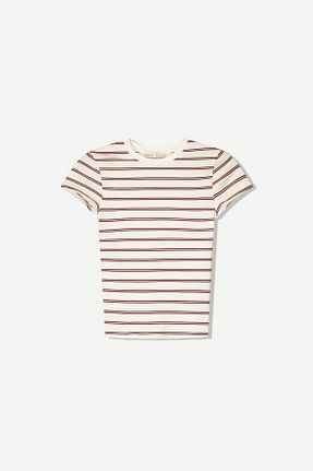 تیشرت سفید زنانه رگولار Bershka - کد 925319851