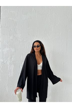 ست بالاتنه و پائین تنه مشکی زنانه بافت Famel Butik - کد 925321767