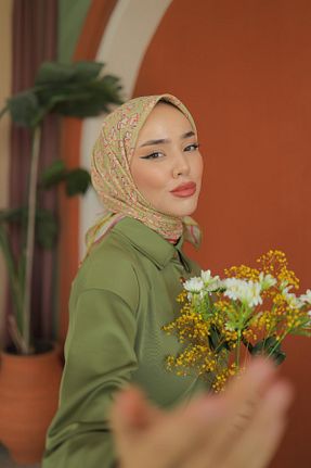 روسری زرد پنبه ای Silk Home - کد 855991746