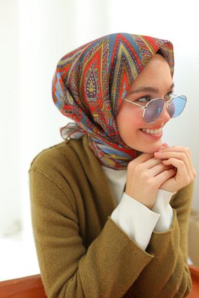 روسری نارنجی پنبه ای Silk Home - کد 888163030