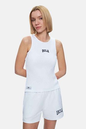 تیشرت سفید زنانه رگولار Ucla - کد 308688037