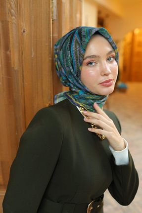 روسری خاکی پنبه ای Silk Home - کد 888163128