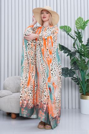 لباس حجاب نارنجی زنانه سایز بزرگ Eceyaman moda - کد 925331287