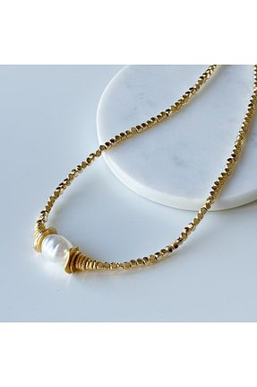 گردنبند جواهر طلائی زنانه منجق CHARMLUCKY - کد 850480050