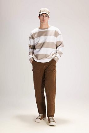 شلوار بژ مردانه پنبه پلی استر astak - کد 640435844
