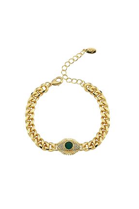 دستبند استیل (فولاد) طلائی استیل (فولاد) CHARMLUCKY - کد 919851422