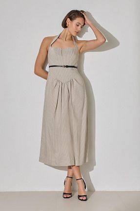 لباس بژ زنانه بافتنی Setre - کد 925362499