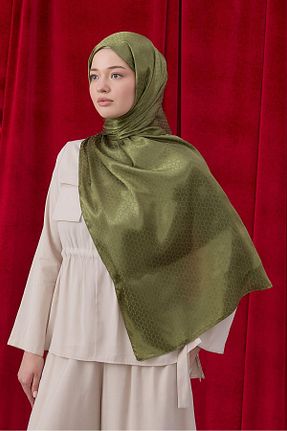 شال خاکی زنانه ابریشم Şalland - کد 925386025