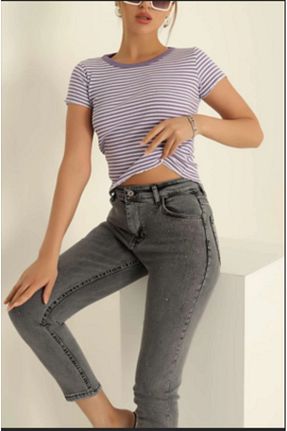 بلوز بنفش زنانه پنبه ای Lumora - کد 925412116