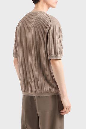 پلیور بژ مردانه ساده Emporio Armani - کد 925799264