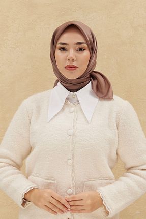 روسری قهوه ای پلی استر Silk Home - کد 789299045