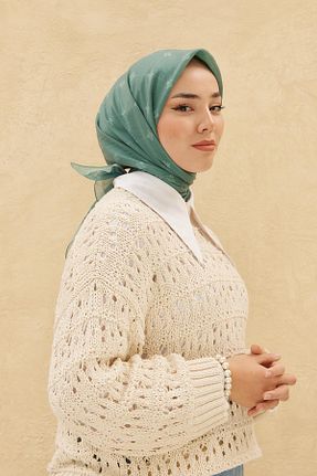 روسری سبز پلی استر Silk Home - کد 792505329