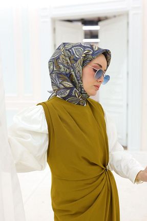 روسری سرمه ای İpek Tivil Silk Home - کد 901809449