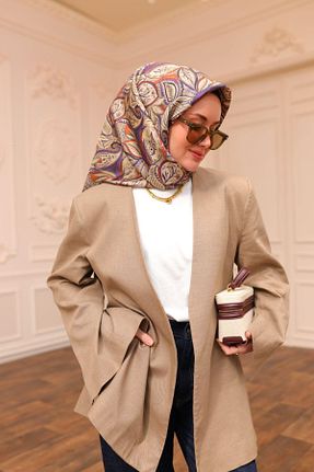 روسری قهوه ای İpek Tivil Silk Home - کد 901811543