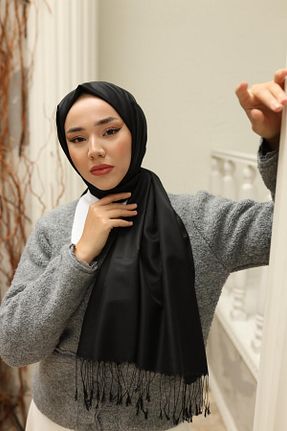 شال مشکی زنانه ابریشم Silk Home - کد 794562840