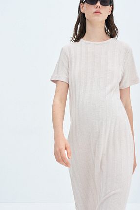 لباس بارداری بژ زنانه رگولار H&M - کد 925432374