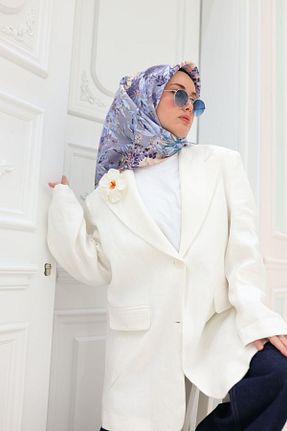 روسری آبی İpek Tivil Silk Home - کد 902958125