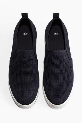 کفش اسنیکر سرمه ای مردانه بدون بند H&M - کد 925430990