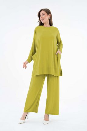 ست بالاتنه و پائین تنه حجاب سبز زنانه Relaxed NİSUM MODA - کد 902922544