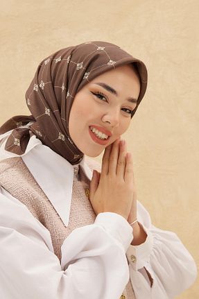 روسری نباتی پلی استر Silk Home - کد 792505168