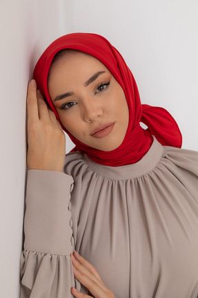 روسری قرمز پلی استر Silk Home - کد 655199338