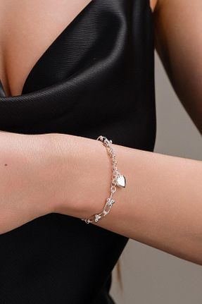 دستبند نقره رنگی زنانه 925 عیار Tmt Silver - کد 925814301
