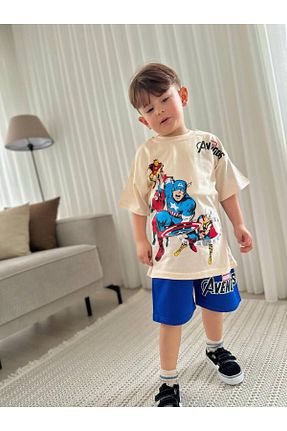 ست بالاتنه و پائین تنه آبی بچه گانه بافتنی Canlook - کد 925819746