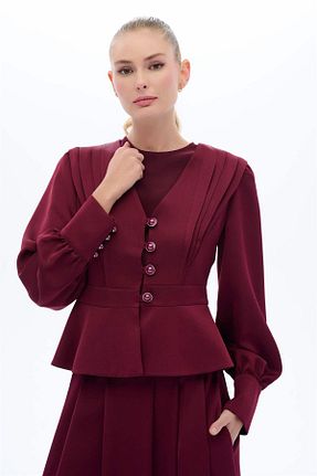 ست بالاتنه و پائین تنه بنفش زنانه بافتنی miha Hicran Önal - کد 925484741