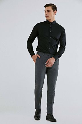 شلوار پارچه ای طوسی مردانه فاق نرمال Tween - کد 923069061