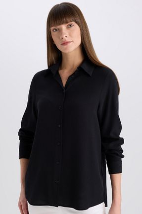 پیراهن مشکی زنانه رگولار Defacto - کد 889860586