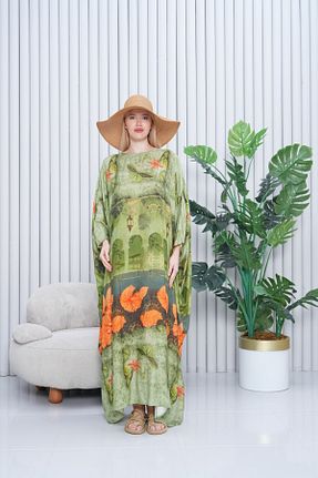 لباس حجاب سبز زنانه سایز بزرگ Eceyaman moda - کد 925515698