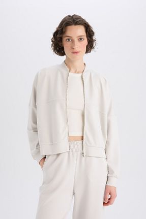 سوئیشرت بژ زنانه ساده Defacto - کد 890123103
