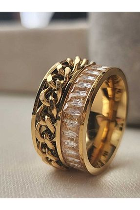 انگشتر استیل (فولاد) طلائی زنانه استیل (فولاد) ZÜLİSCH - کد 799550997