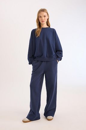 شلوار کرمگن سرمه ای زنانه Defacto - کد 889010204