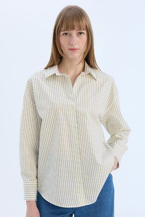 پیراهن سبز زنانه اورسایز Defacto - کد 899666617