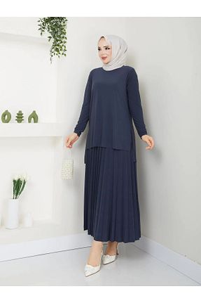 ست بالاتنه و پائین تنه حجاب طوسی زنانه رگولار modamira - کد 864011577