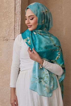 شال فیروزه ای زنانه diorel - کد 925576528