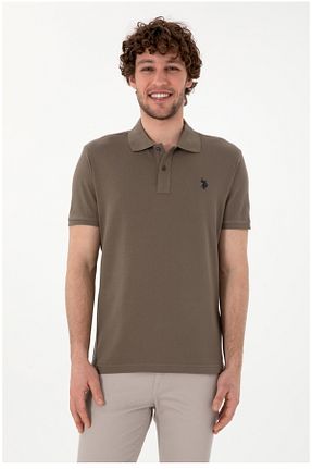 تیشرت قهوه ای مردانه یقه پولو U.S. Polo Assn. - کد 925572189