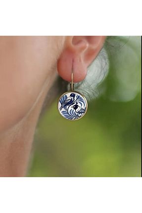 گوشواره جواهر قرمز رزین LWP Shop - کد 104197433