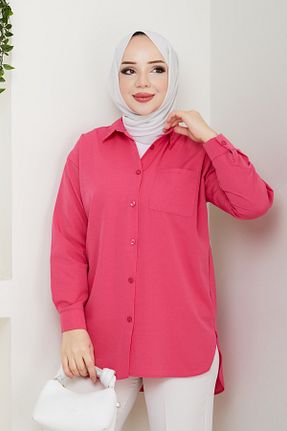 تونیک حجاب صورتی زنانه پنبه ای Genel Markalar - کد 925581389