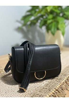 کیف دوشی مشکی زنانه چرم مصنوعی M&B - کد 925579535